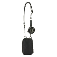 Loungefly The Addams Family Wednesday Black Roses Cell Phone Crossbody Bag with Coin Bag