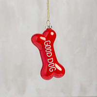 Primitives by Kathy Glass Red Dog Bone Ornament