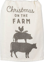 Primitives by Kathy Dish Towel Christmas On The Farm Kitchen Accessories