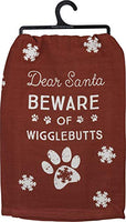 PBK Dear Santa Wigglebutts Holiday Dish Towel