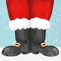 Boston International Christmas Cocktail Napkins, Santa Boots
